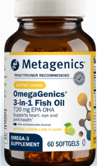 OmegaGenics® 3 in 1 Fish Oil EPA-DHA 720 mg  60/120/240 SG Metagenics 8