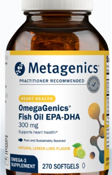OmegaGenics Fish Oil EPA-DHA 300 mg Lemon Lime 270 SG Metagenics 8